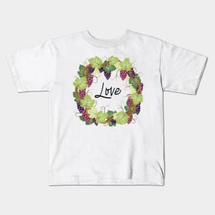 Love - Grape Vines Kids T-Shirt